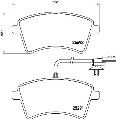 HELLA PAGID 8db355016241 -  Комплект тормозных колодок, дисковый тормоз